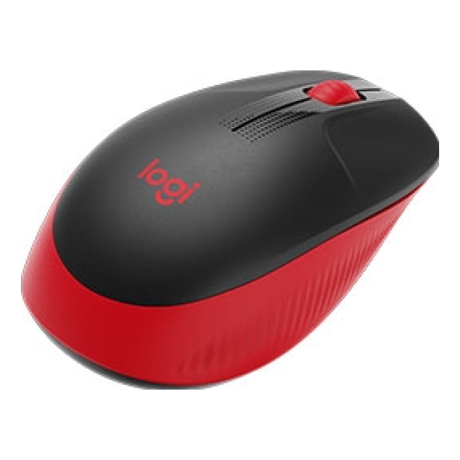 Mouse Logitech M190 inalámbrico 2.4 GHz óptico 1000 DPI 3 botones Negro, Rojo (910-005904)