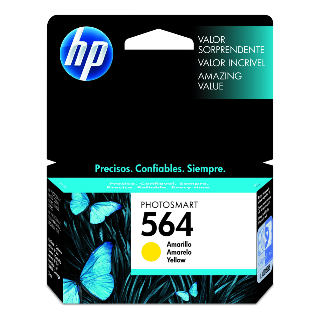 Cartucho de Tinta HP Original 564 Amarillo – Para DeskJet 3520, OfficeJet 4620, Photosmart 5520 (CB320WL)