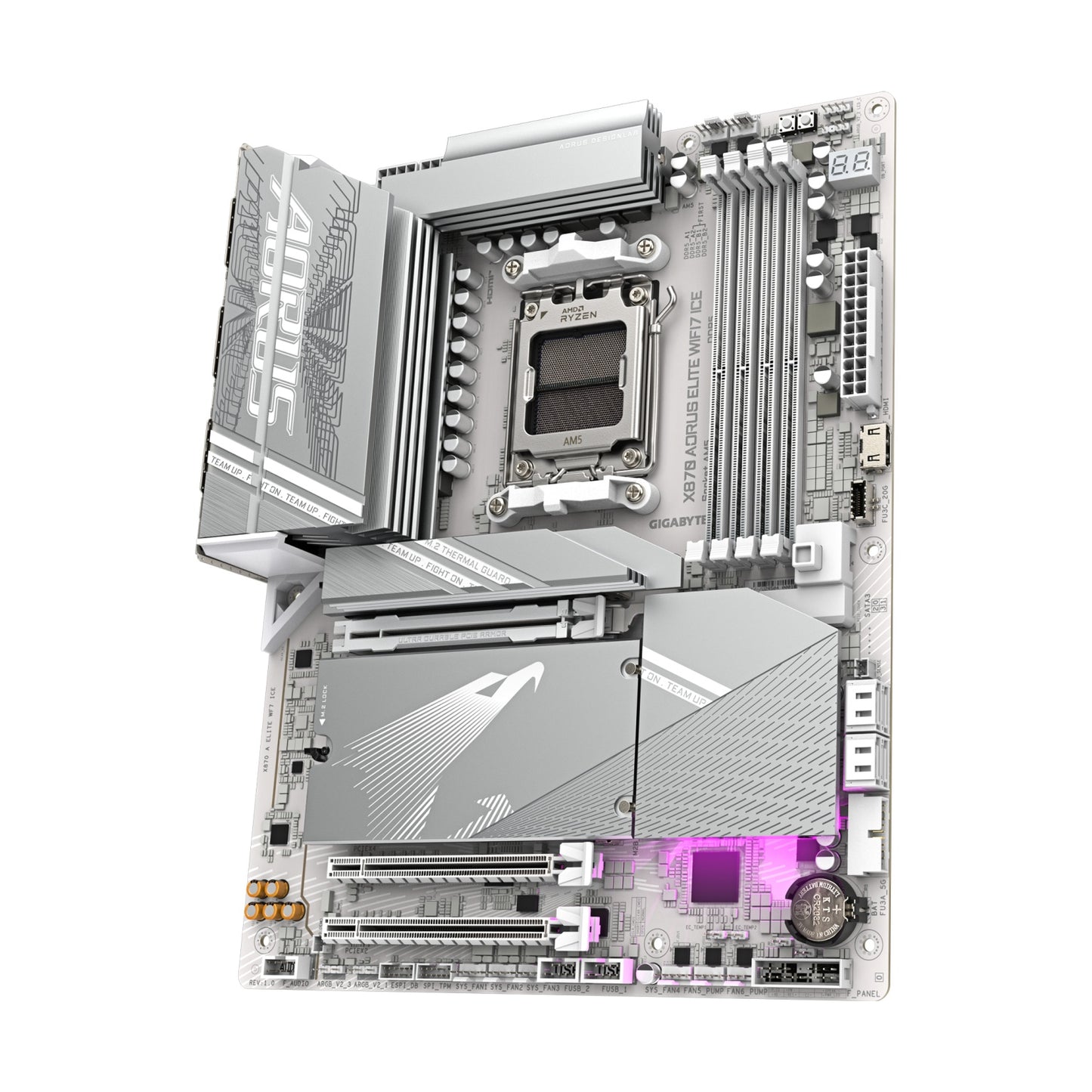 Motherboard Gigabyte X870 A ELITE WF7 ICE Socket AM5 ATX DDR5 Wi-Fi 7