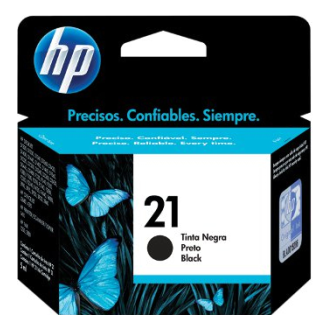 Cartucho de Tinta HP Original 21 Negro – Para DeskJet 3910, DeskJet 3920, DeskJet 3930 (C9351AL)