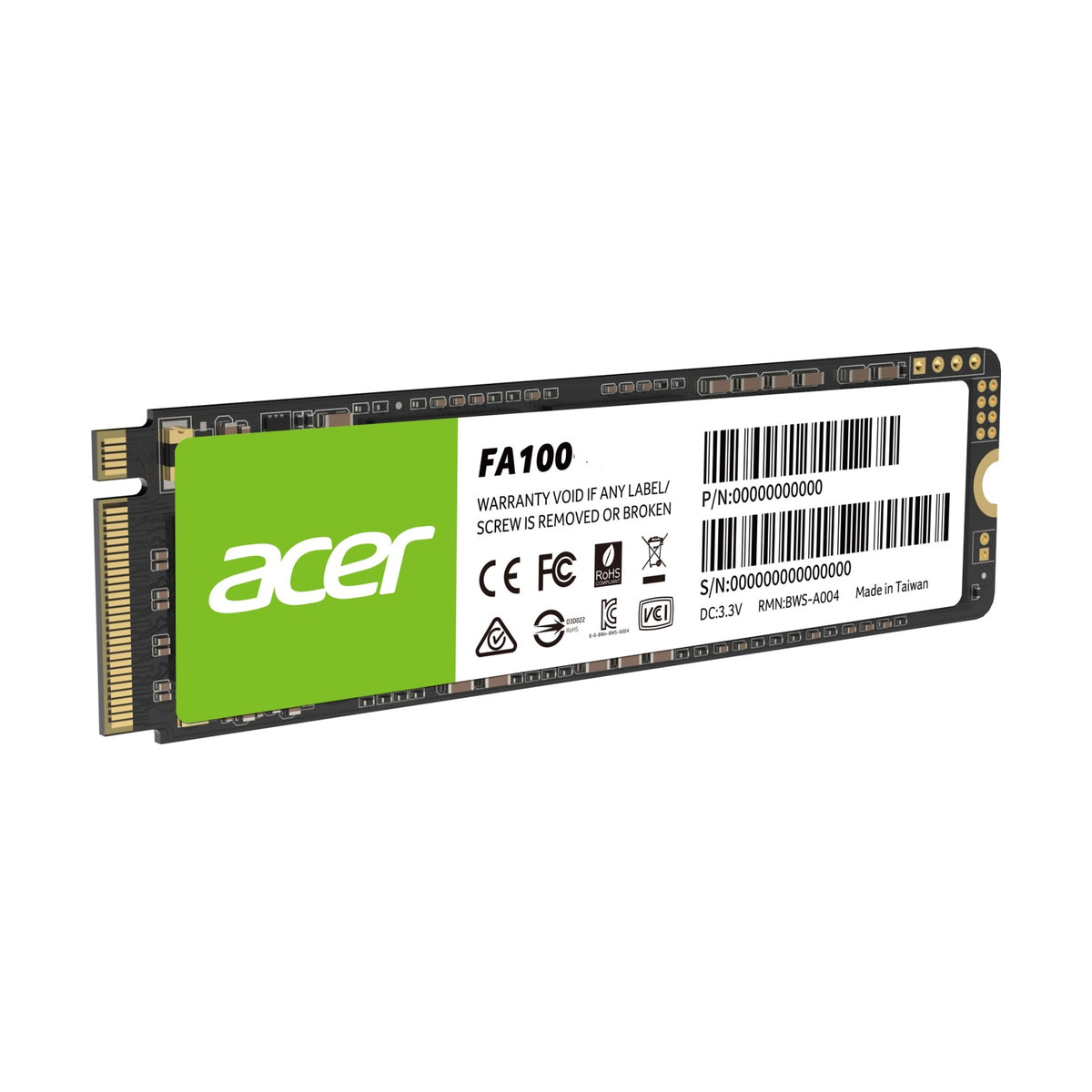 SSD Acer FA100 256 GB 3300/2700 MB/s (BL.9BWWA.118)
