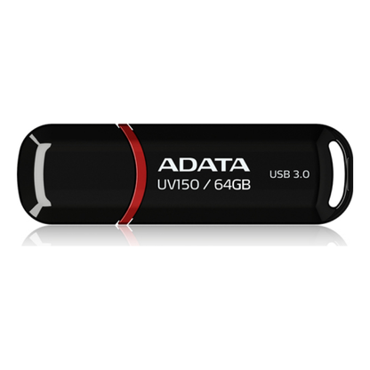 Memoria USB ADATA UV150 64 GB USB 3.2 Negro (AUV150-64G-RBK)
