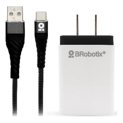 CARGADOR BROBOTIX USB C/CABLE TIPO C CARGA RÁPIDA 963325