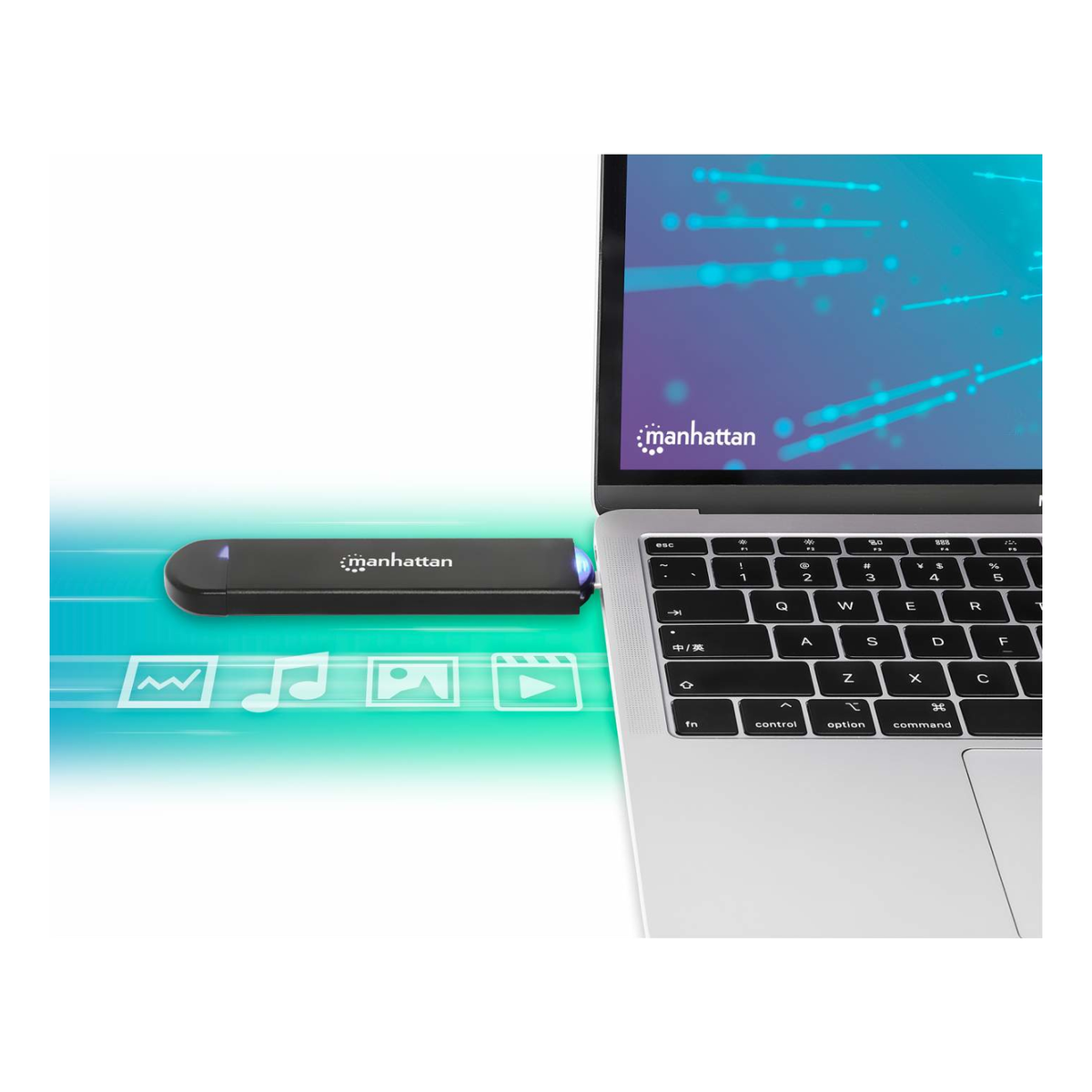 Gabinete para SSD M.2 MANHATTAN 130639 NVMe/SATA a USB-C/USB-A