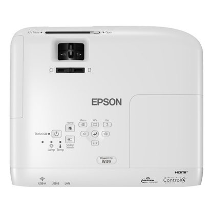 Proyector Epson PowerLite W49 3LCD WXGA de 3800 Lúmenes ANSI (V11H983020)