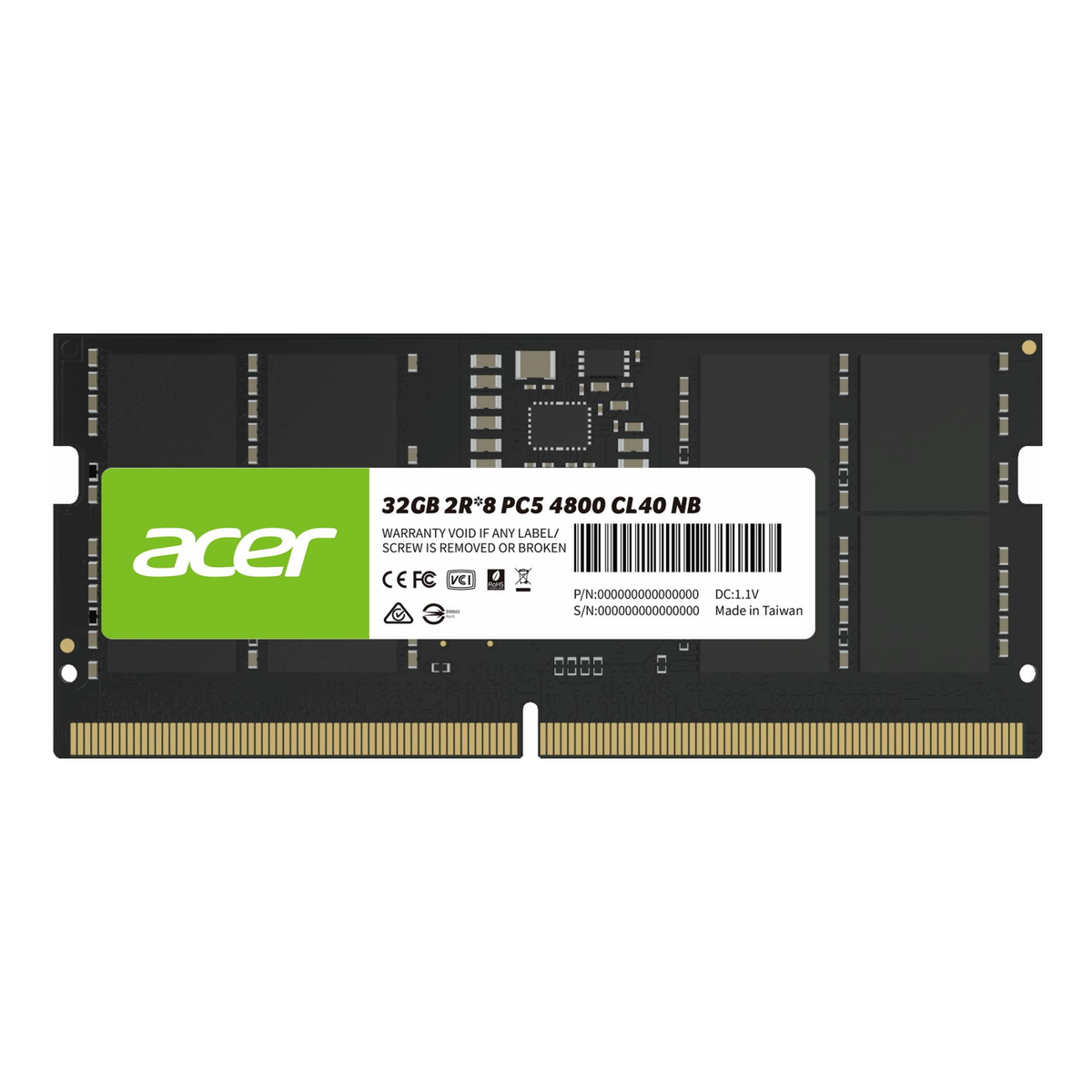 Memoria RAM para Laptop Acer SD200 32 GB DDR5 4800 MHz (BL.9BWWA.417)