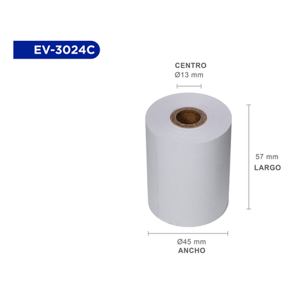 Rollos de papel EVOTEC EV-3024C