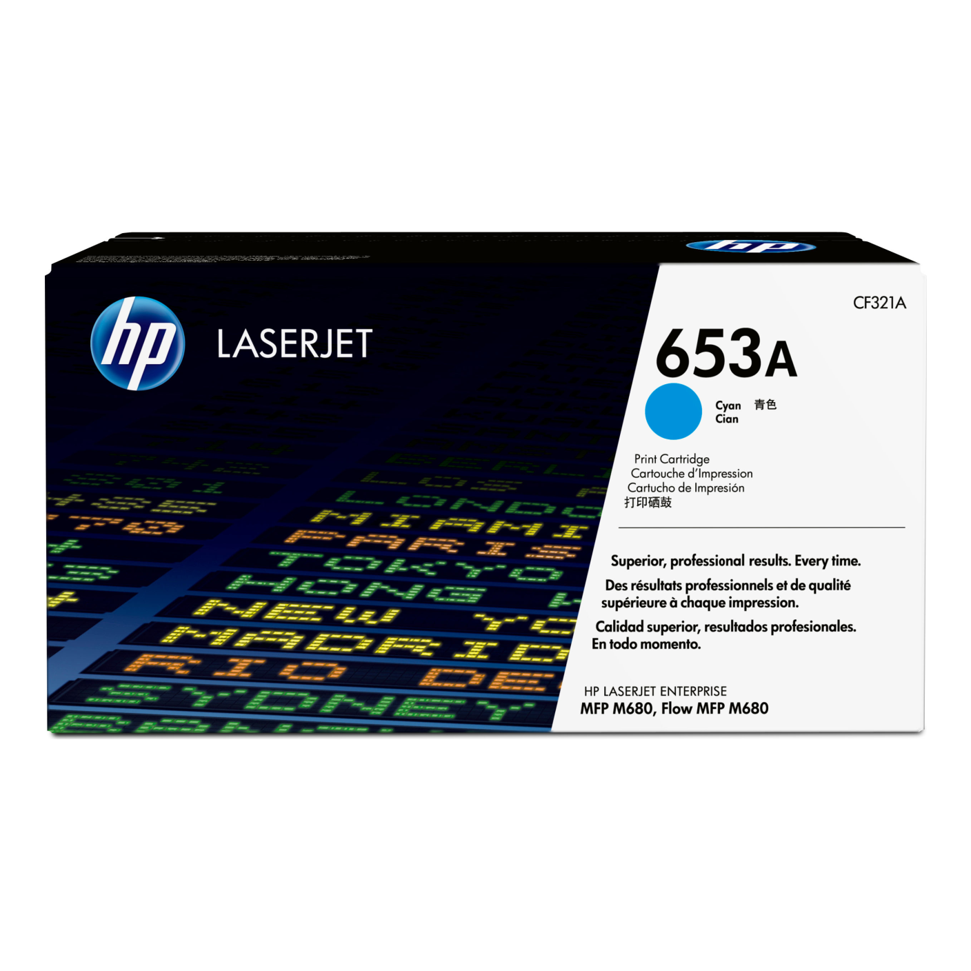 Tóner HP Original 653A Cian – Para LaserJet Pro MFP M680, Color LaserJet Enterprise M651, LaserJet Enterprise 600 (CF321A)