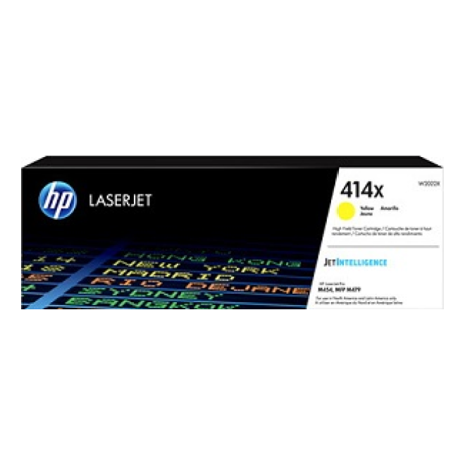 Tóner HP Original 414X Amarillo – Para LaserJet Pro M454dn, Color LaserJet Pro MFP M479fdw, LaserJet Pro M454dw (W2022X)