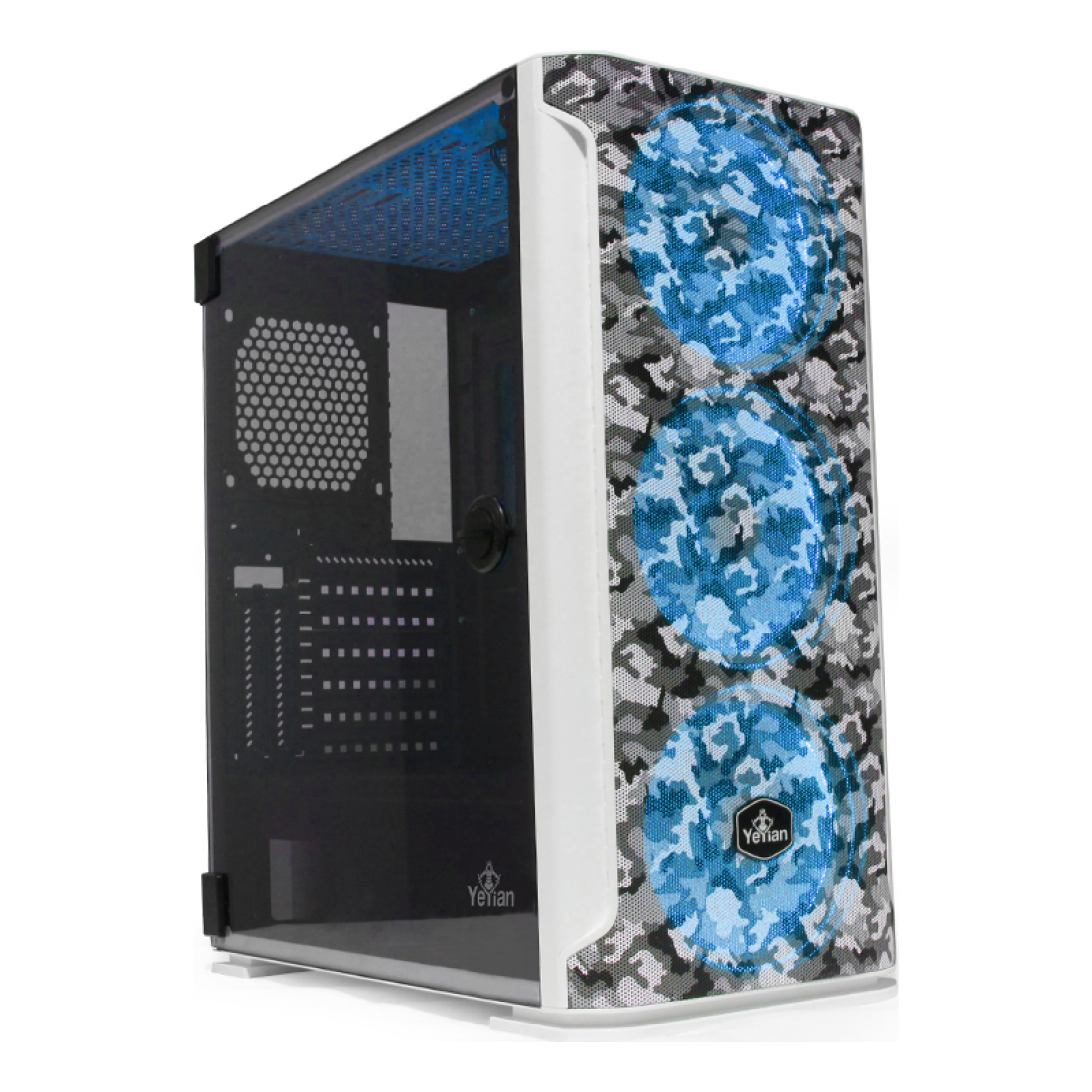 GABINETE  HOLLOW 2500 ATX,C/T 3VEN ARGB/MESH/ Yeyian