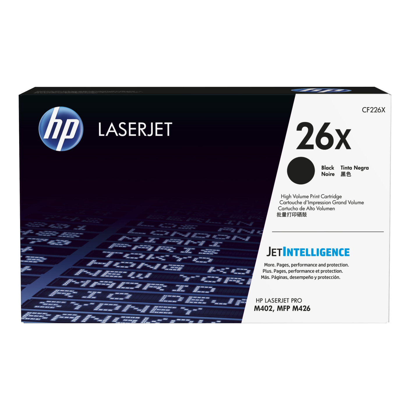 Tóner HP Original 26X Negro – Para LaserJet Pro M402, LaserJet Pro M426, LaserJet Pro MFP M426 (CF226X)