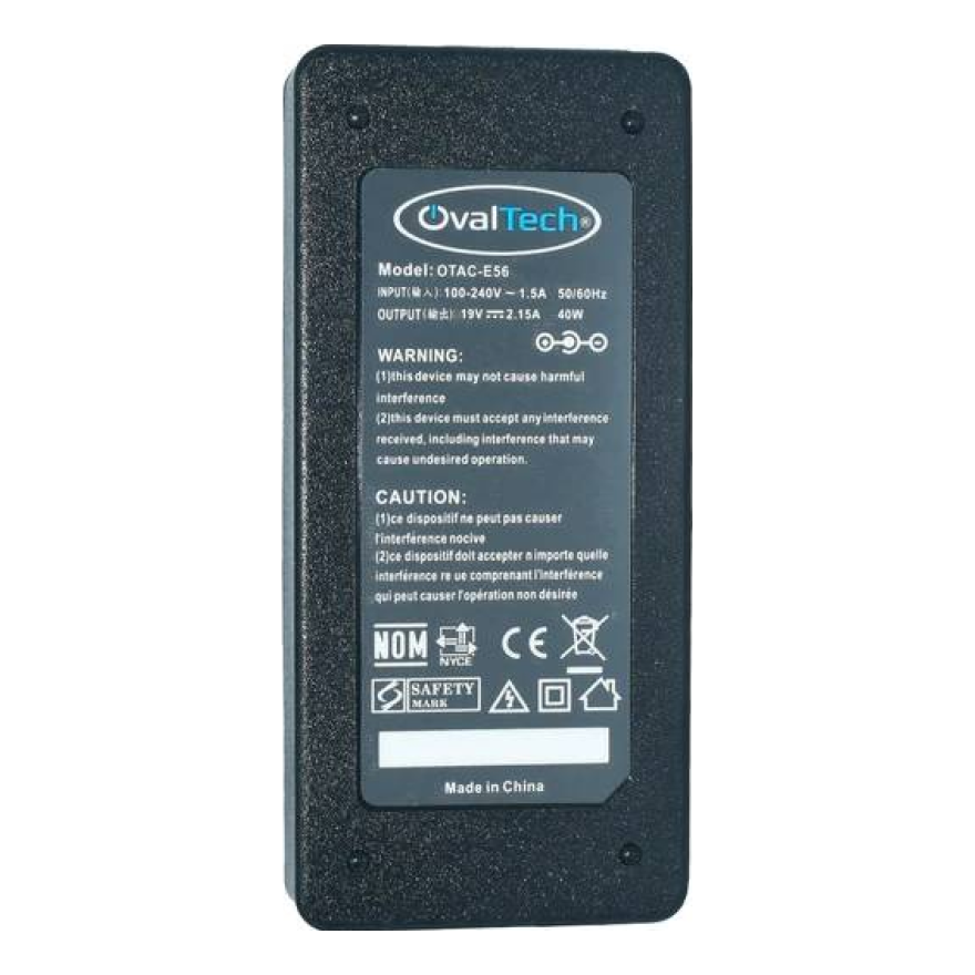 Adaptador para Computadora NETBOOK OVALTECH 19V/2.15AH C/Blister + USB