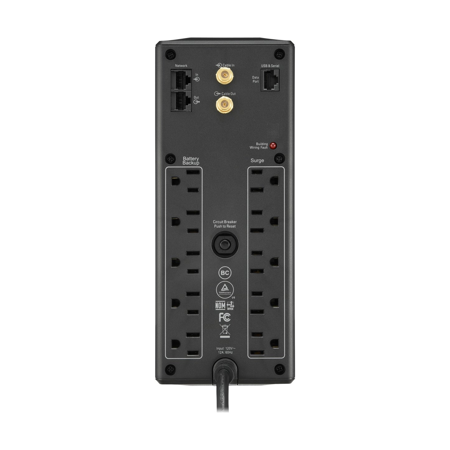 No Break Capacidad 1500 VA, 900 W, 120 V con  APC BX1500M-LM60