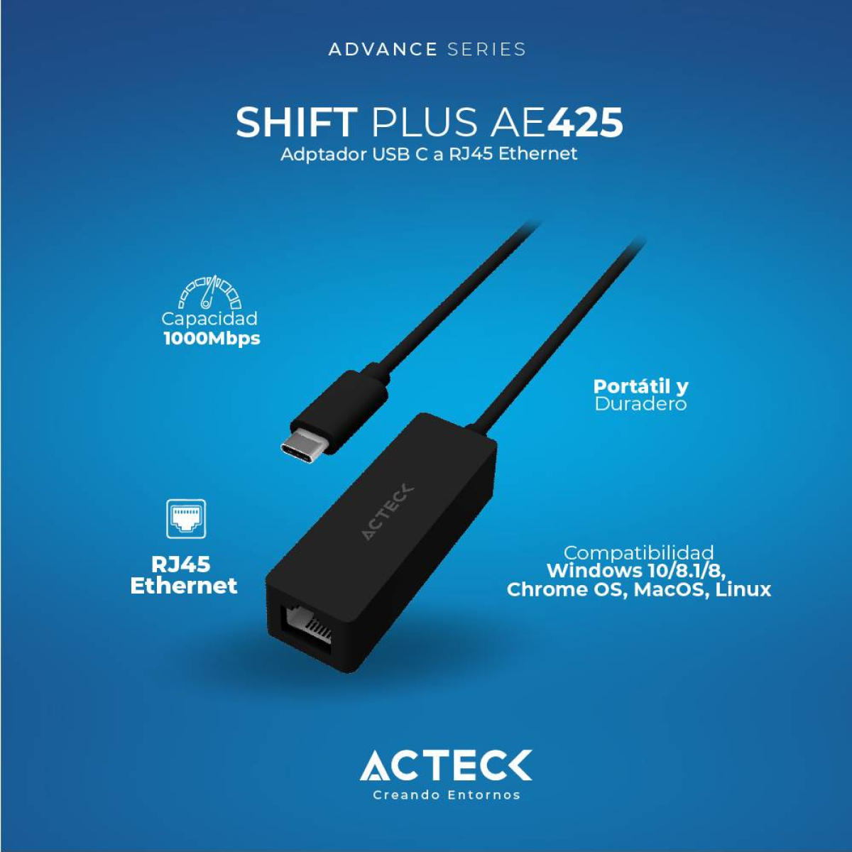 Adaptador USB-C ACTECK AE425