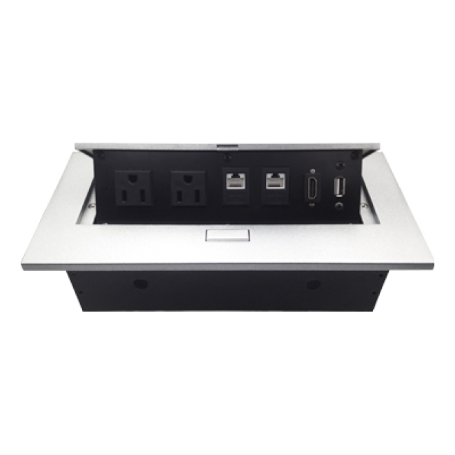 CAJA PARA MESA: HDMI, USB, RJ45 CAT6 BROBOTIX 171224