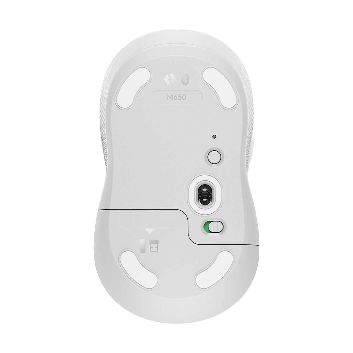 Mouse Logitech M650 Bluetooth óptico 2000 DPI 5 botones Blanco (910-006252)