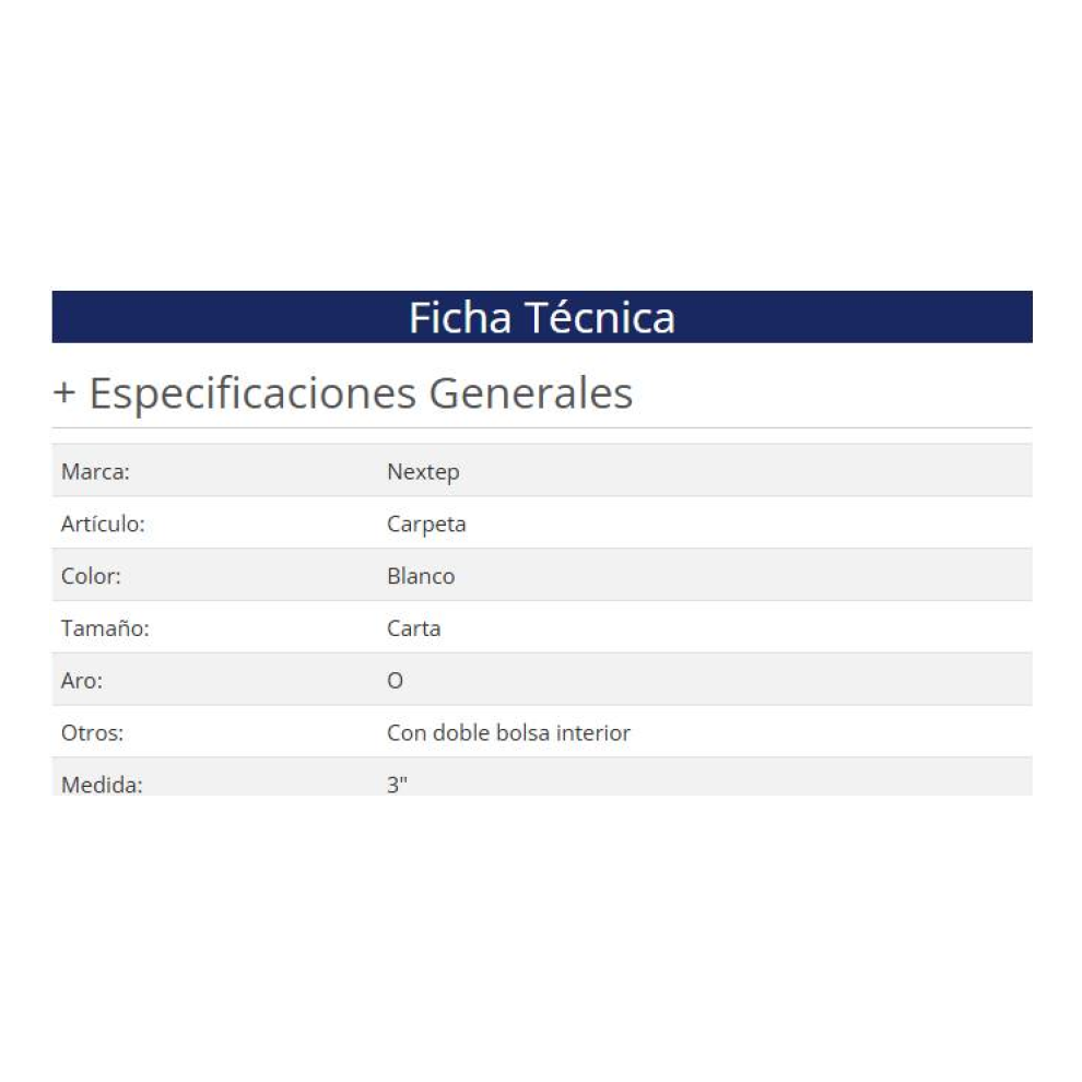 Carpeta  Nextep NE-013R