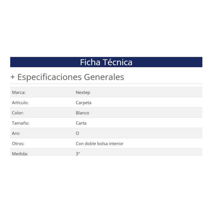 Carpeta  Nextep NE-013R