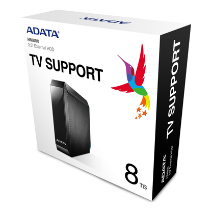 Disco Duro Externo ADATA HM800 8 TB USB 3.2 (AHM800-8TU32G1-CUSBK)