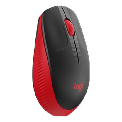 Mouse Logitech M190 inalámbrico 2.4 GHz óptico 1000 DPI 3 botones Negro, Rojo (910-005904)
