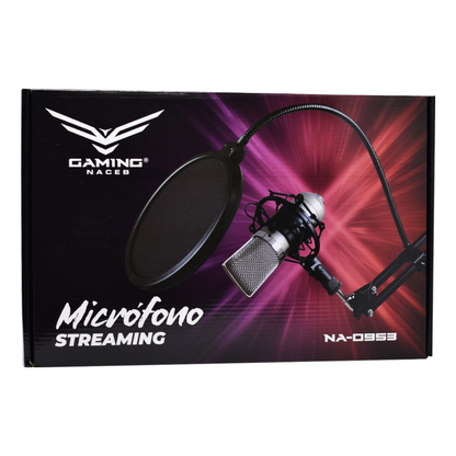Micrófono Streaming Ajustable Shield Naceb Technology NA-0953