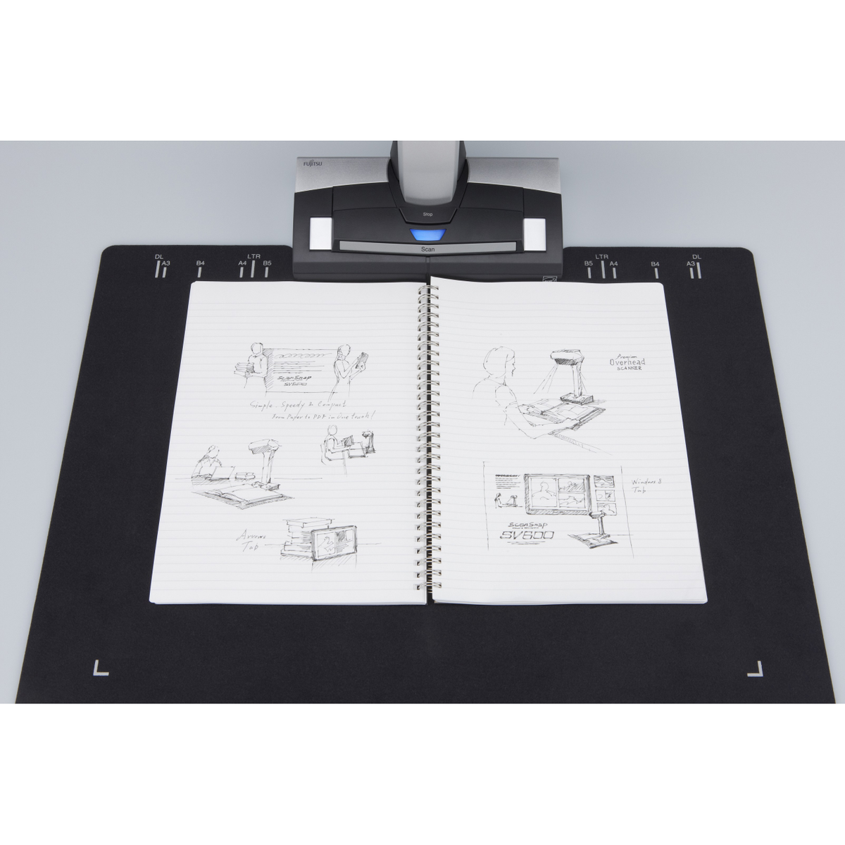 Escáner Fujitsu Imágenes 400 x 300 mm Sistema Elevado (SV600)