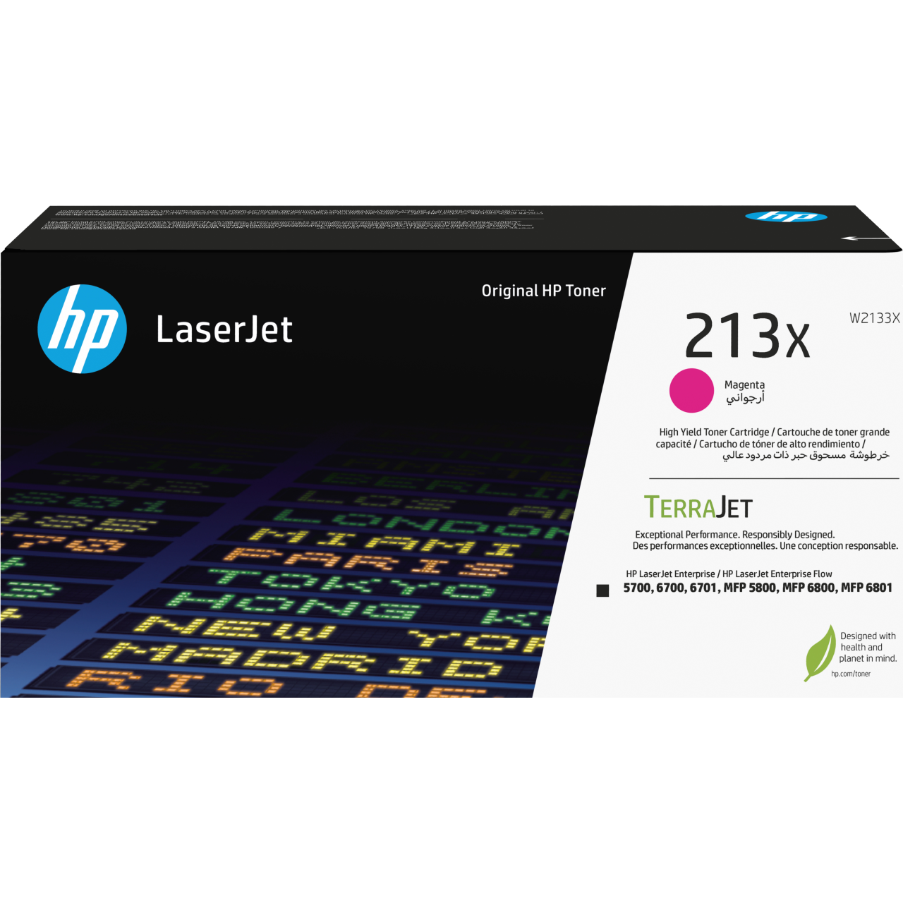 Tóner HP Original 213X Magenta – Para LaserJet Pro M102, LaserJet Pro MFP M130, LaserJet Pro M203 (W2133X)