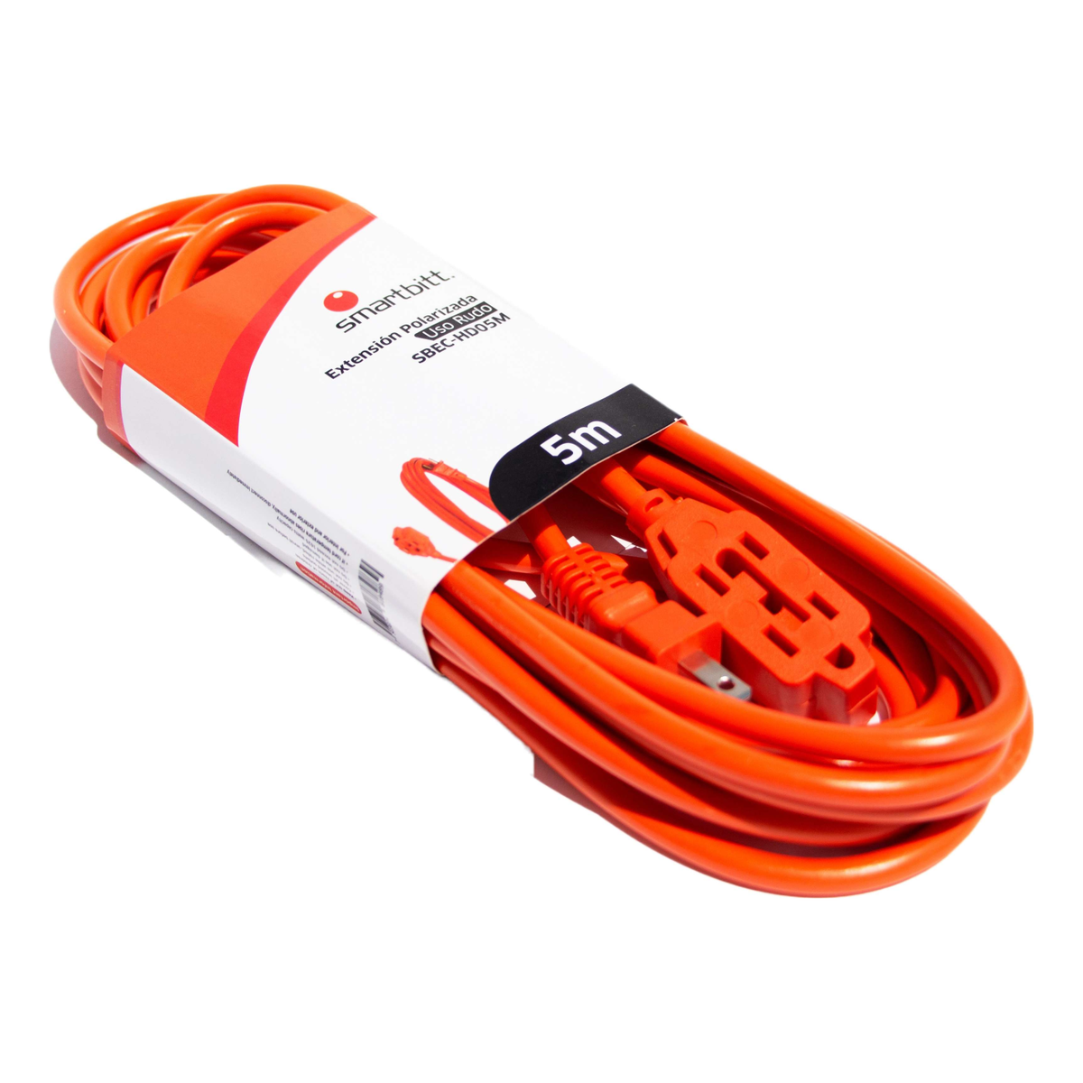 Extensión de Uso Rudo SMARTBITT SBEC-HD05M de 5 m con 3 Contactos
