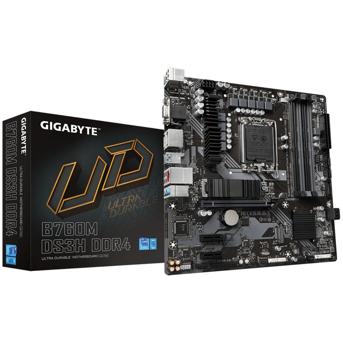 Motherboard Gigabyte B760M DS3H DDR4, Intel B760, Socket LGA 1700, Micro-ATX