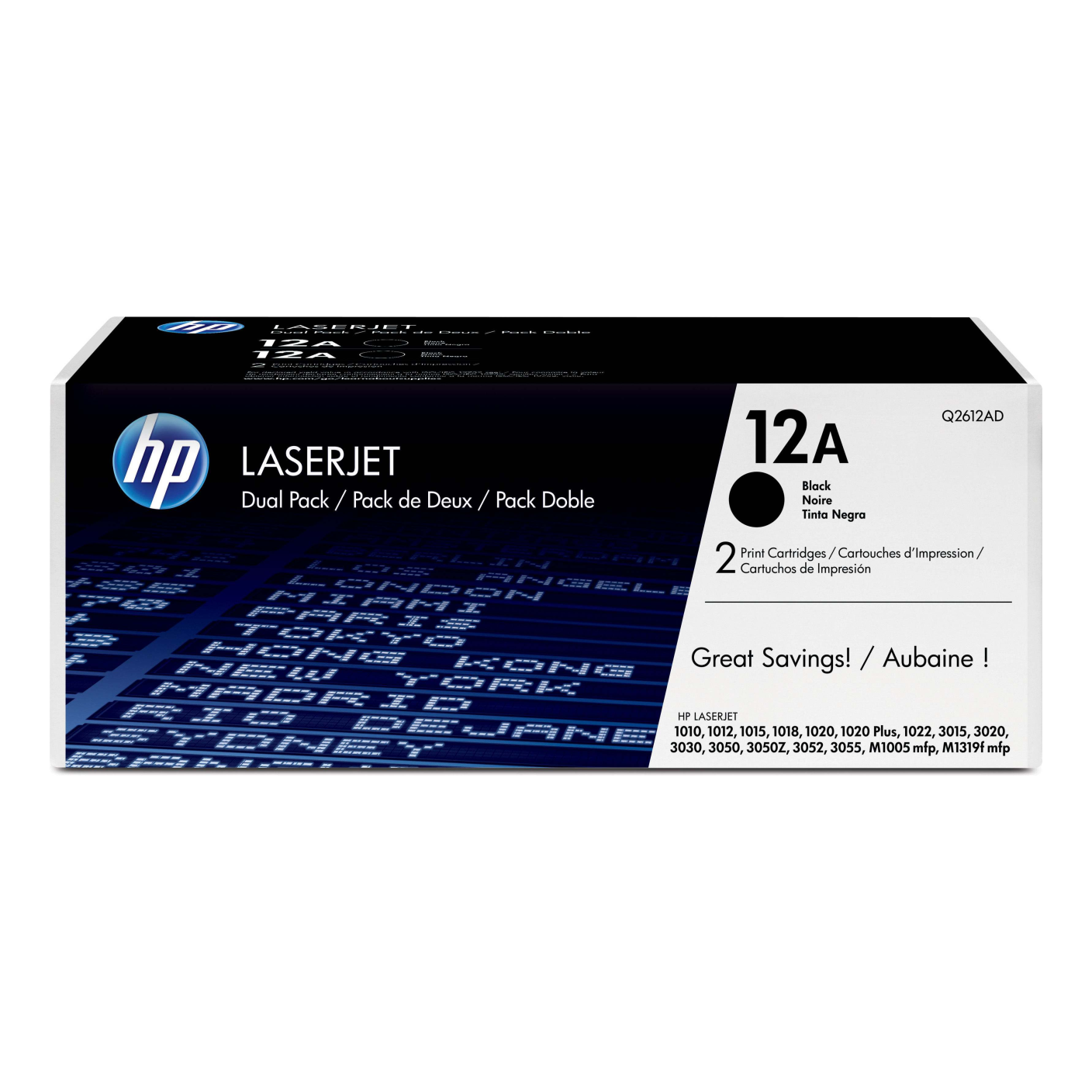 Tóner HP Original 12AD Negro – Para LaserJet 1010, LaserJet 1020, LaserJet 3050 (Q2612AD)