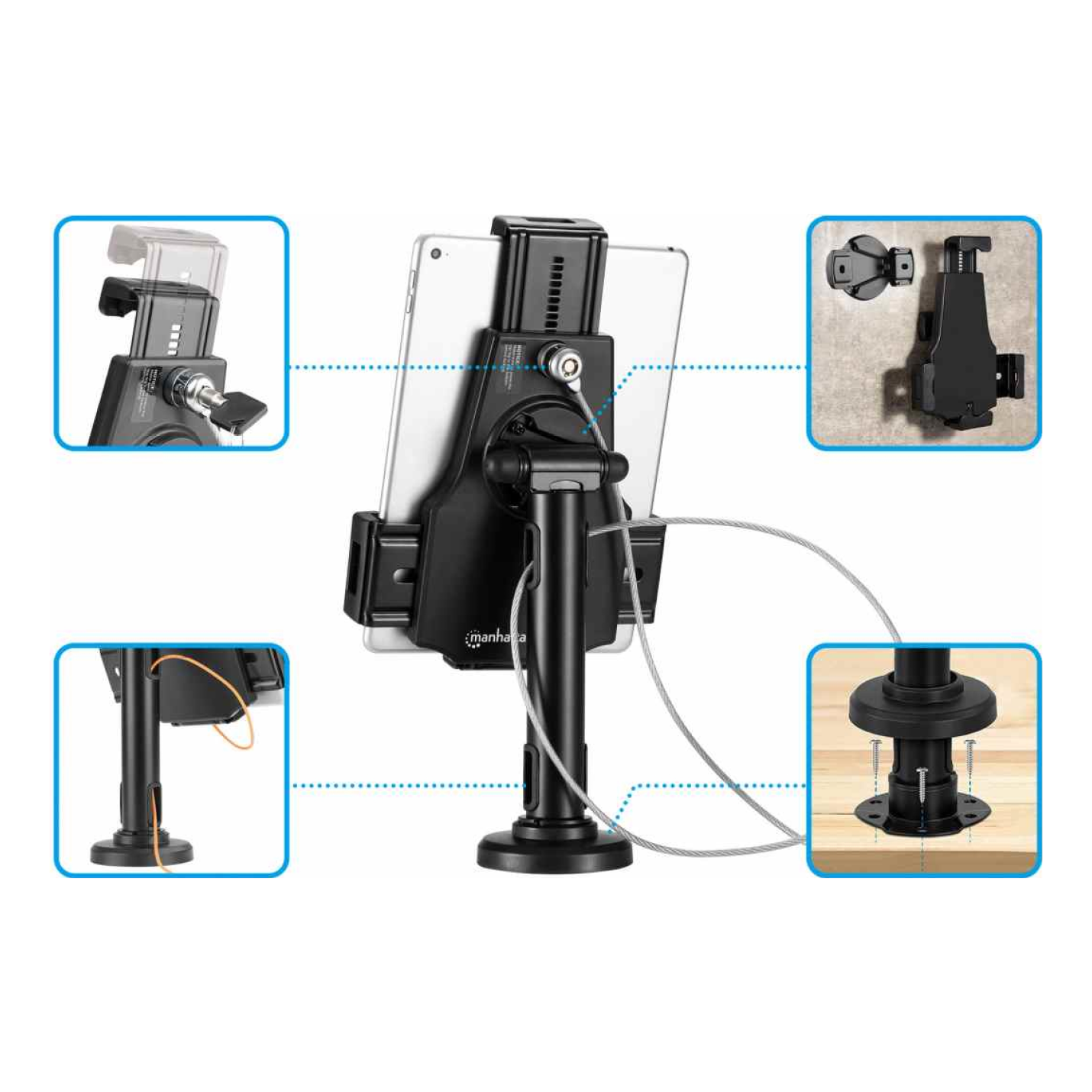 Soporte para Tablet o iPad 2 en 1 MANHATTAN 462112