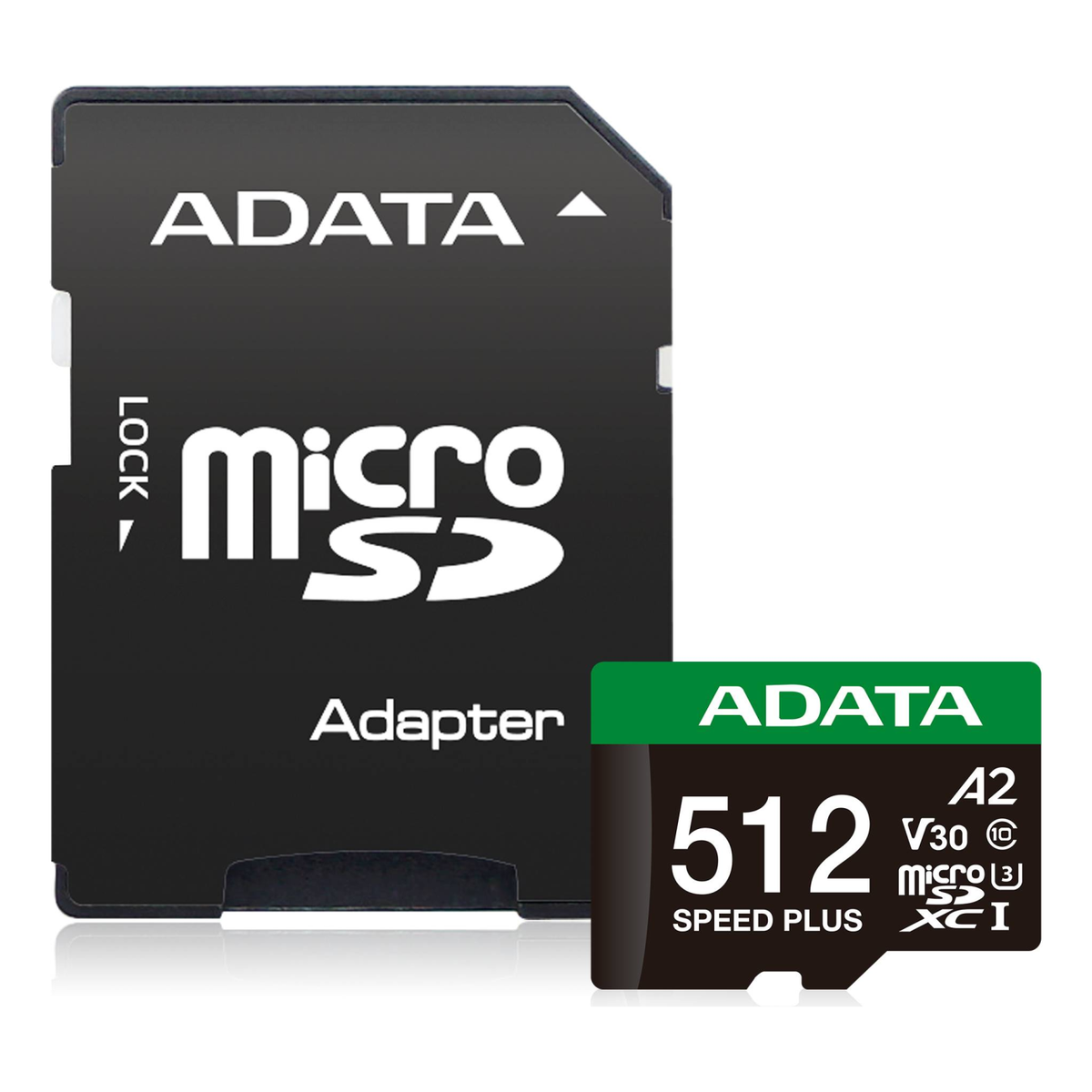 Tarjeta de Memoria microSDXC ADATA Speed Plus 512 GB UHS-I U3 V30 Clase 10 (UD512GUI3V30A2SP-RA1)