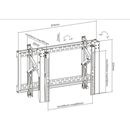 Soporte para Videowall OVALTECH OVW-4580