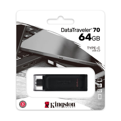 Memoria USB Kingston Technology DataTraveler 70 64 GB USB 3.2 Gen 1 USB-C (DT70/64GB)