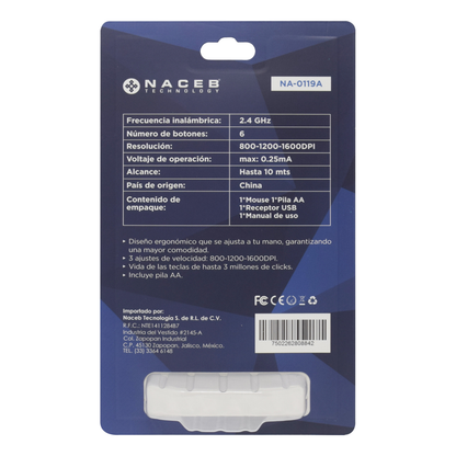 Mouse Naceb Technology NA-0119A