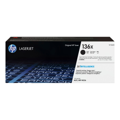Tóner HP Original 136X Negro – Para LaserJet Pro M404, LaserJet Pro M428, LaserJet Pro M304 (W1360X)