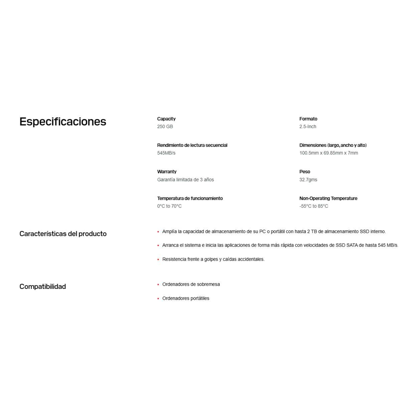 SSD SANDISK WDS250G5G0A