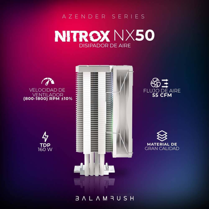 Disipador Balam Rush Nitrox NX50, 800-1800 RPM, 55 CFM (BR-937917)