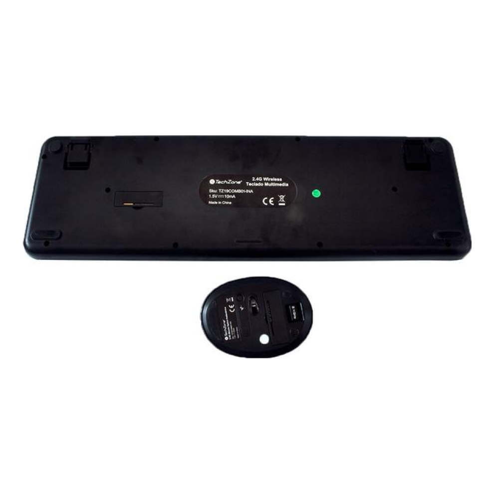 Teclado y Mouse Óptico Inalámbrico TECHZONE TZ19COMB01-INA