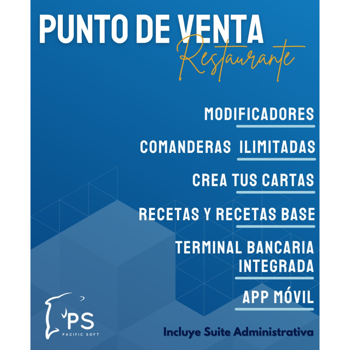 Software PACIFIC SOFT Punto de Venta para Restaurantes (KITPSF050)