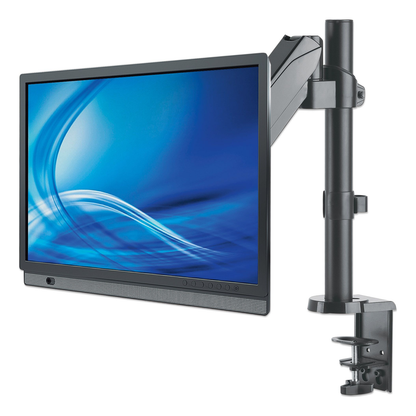 Soporte universal para monitor MANHATTAN  con pistón a gas,  Soporta un monitor de 17
