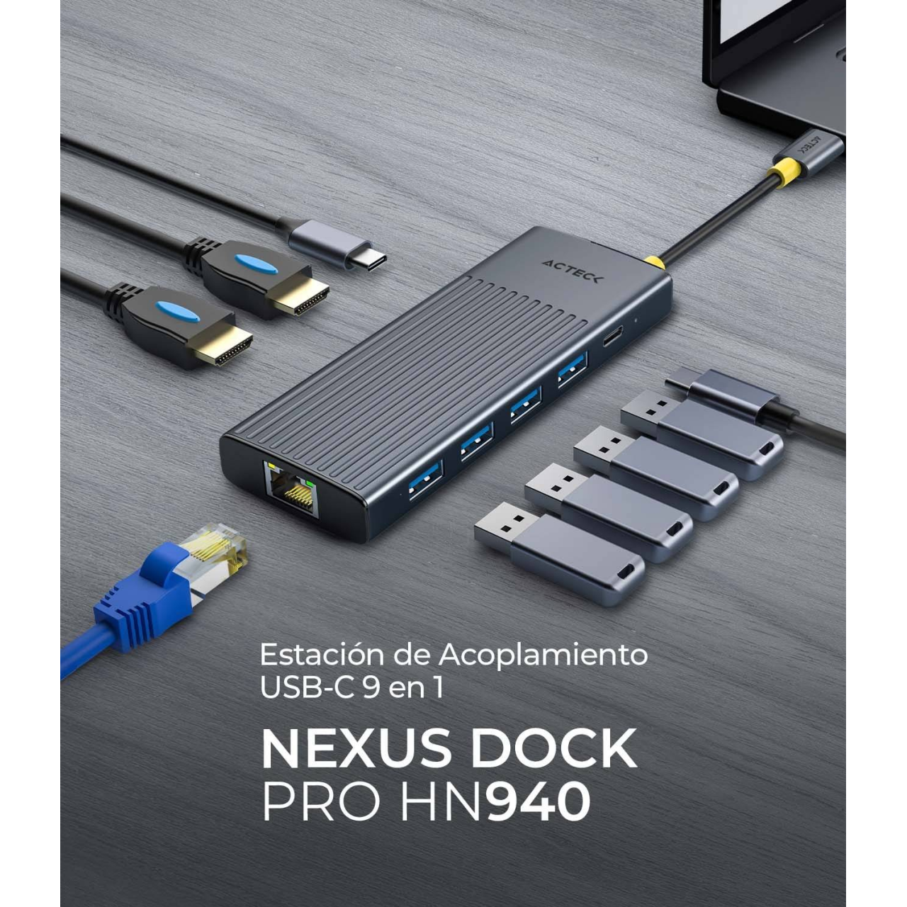 Concentradores Hub ACTECK NEXUS DOCK PRO HN940