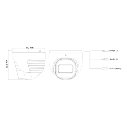 Cámara Domo IP H.265 PROVISION-ISR DI-380IPE-MVF