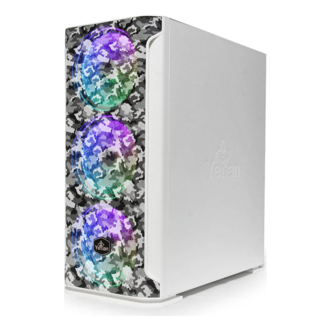 GABINETE  HOLLOW 2500 ATX,C/T 3VEN ARGB/MESH/ Yeyian
