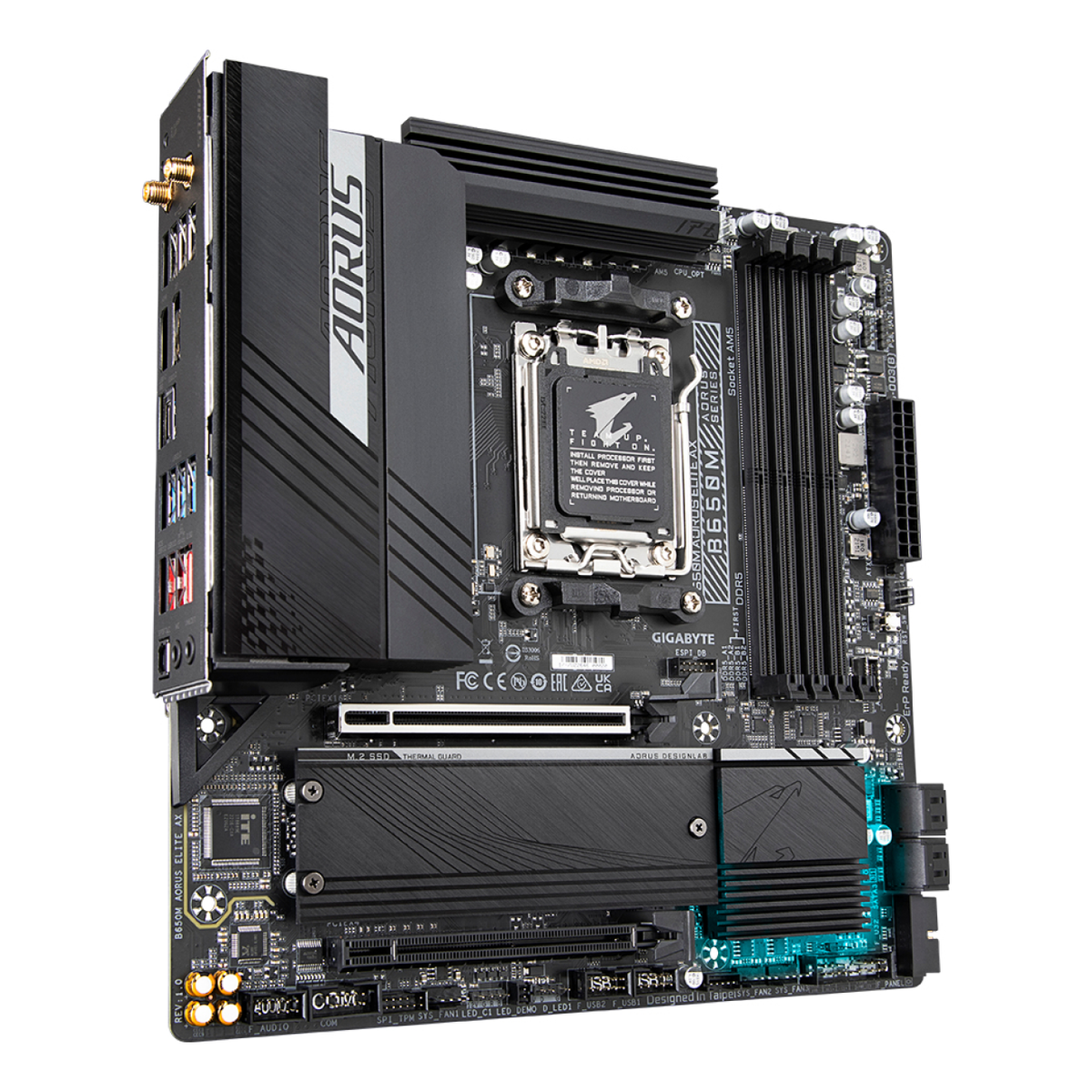 Motherboard Gaming Gigabyte B650M AORUS ELITE AX Socket AM5 Micro-ATX DDR5 Wi-Fi 6E