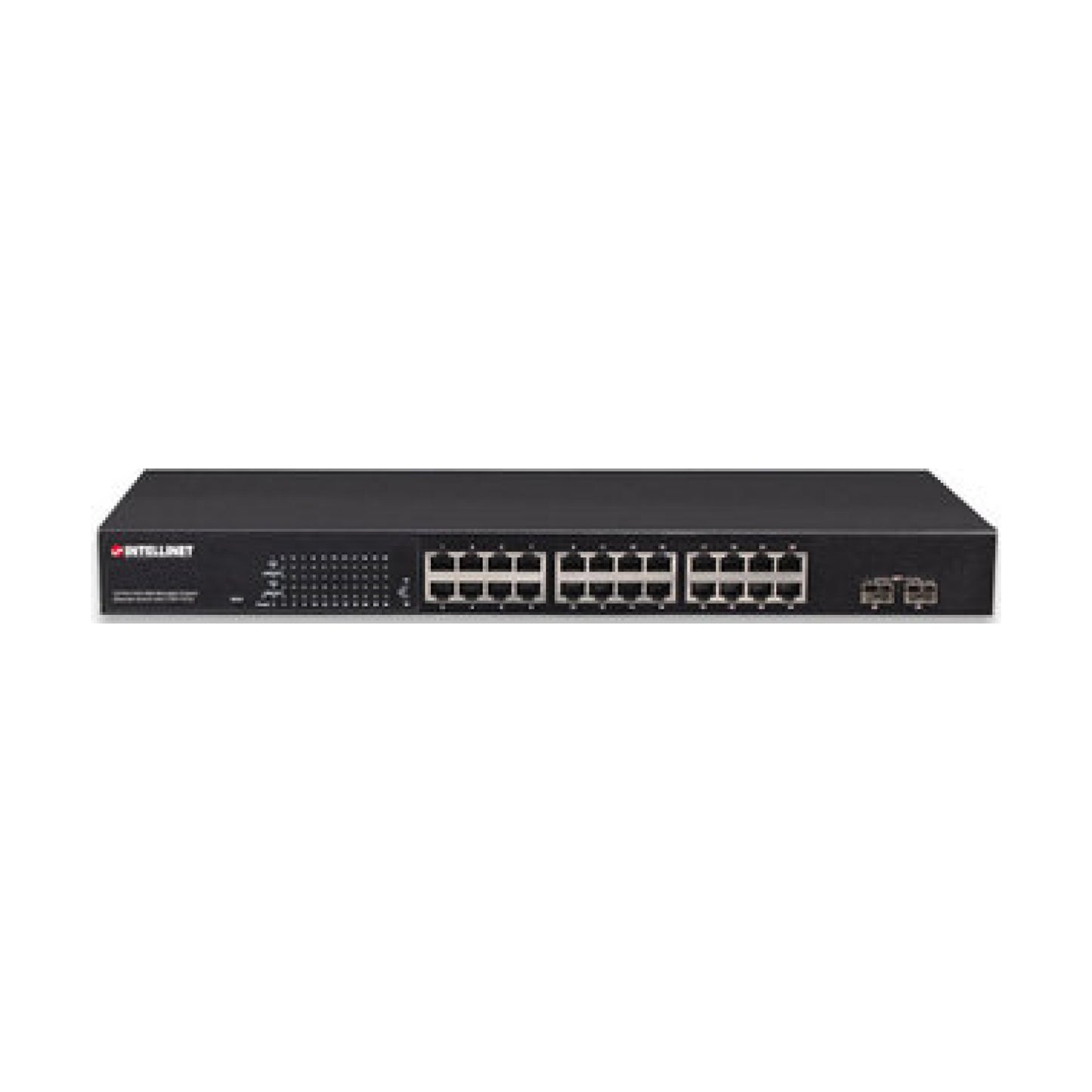 Switch INTELLINET Administrable por Web Gigabit Ethernet de 24 puertos PoE+ y 2 puertos