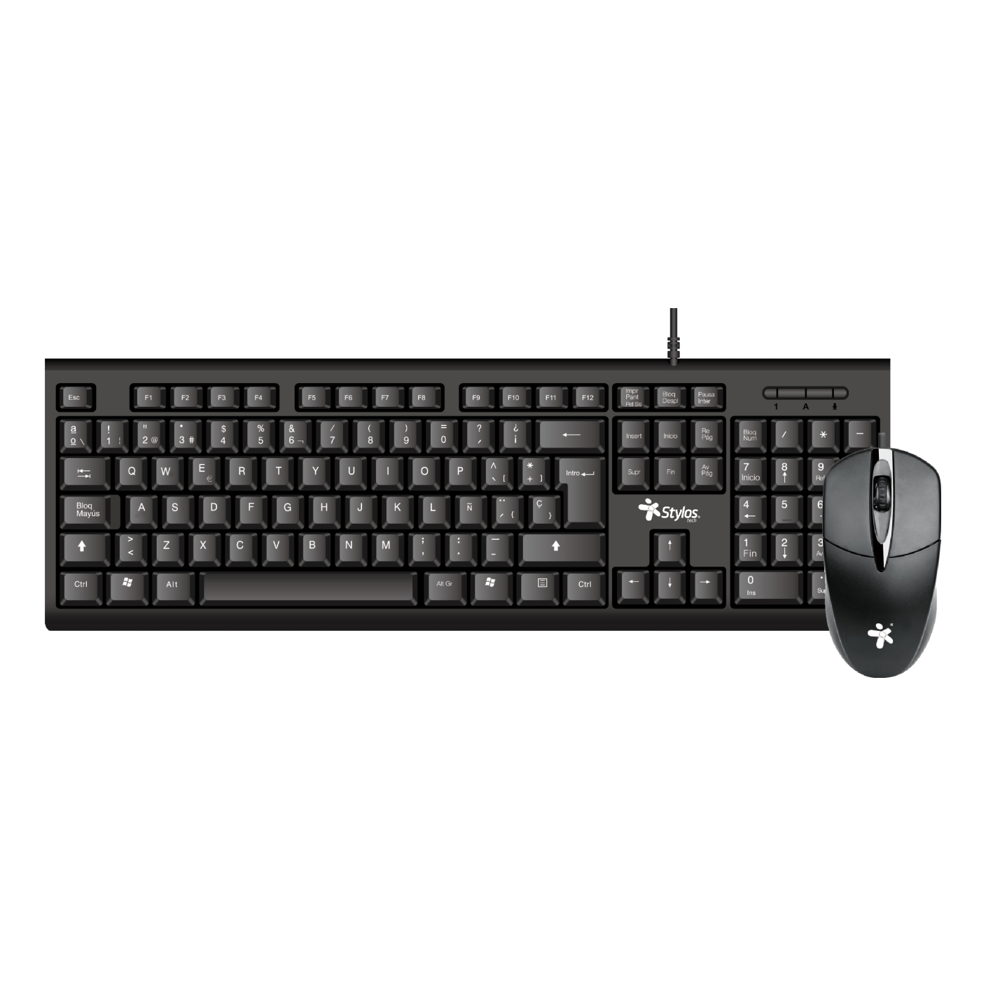 Kit de Teclado y Mouse  Stylos STPKTM4B