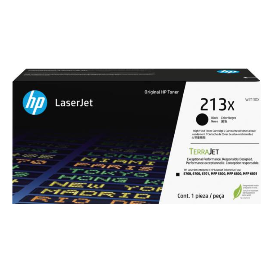 Tóner HP Original 213X Negro – Para LaserJet Pro M102, LaserJet Pro M104, LaserJet Pro M130 (W2130X)
