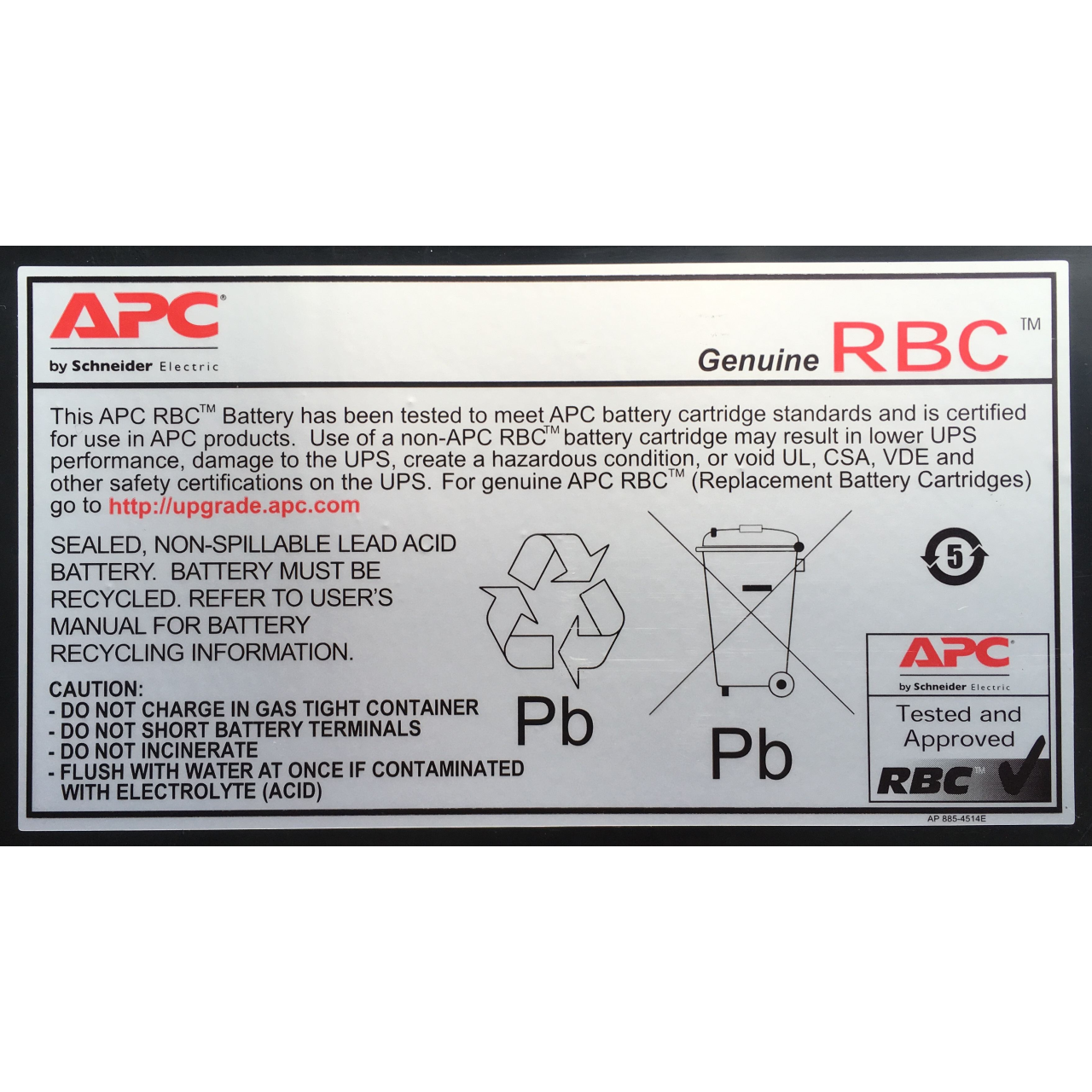 Batería de Reemplazo  APC RBC4