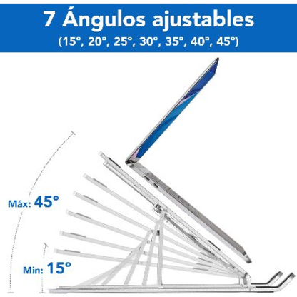 Soporte de Aluminio para Laptop, Multifuncion BROBOTIX 263564